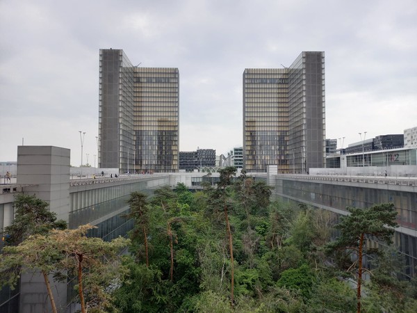 파리 국립도서관의 내부 정원 모습(사진=어정연)