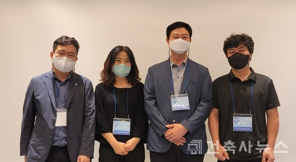 경기도건축사회 청년 및 산학 위원회(좌측부터 한준희 위원장, 한재정 위원, 조현식 위원, 김창호 위원)