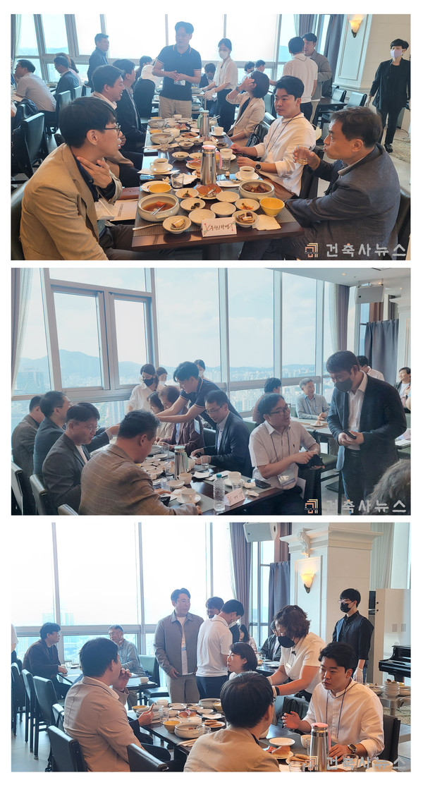 각 지역건축사회 소개와 신입회원 인사를 진행하고, 식사와 자유로운 교류의 시간을 가졌다.