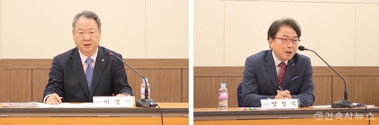 기호 1번 이영기 후보(좌), 기호 2번 양정식 후보(우)