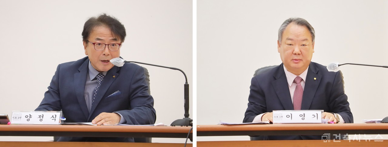 (좌)기호2번 양정식 후보, (우)기호 1번 이영기 후보