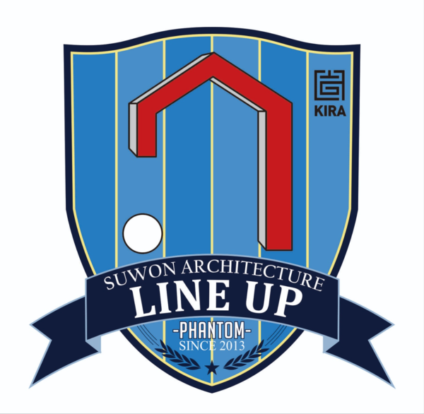 LINE UP 수원지역건축사회 축구동우회 로고(자료제공=수원지역건축사회)