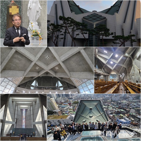 김영섭 건축사와 함께 한 안양중앙성당 답사(자료제공=안양지역건축사회, 최병렬)