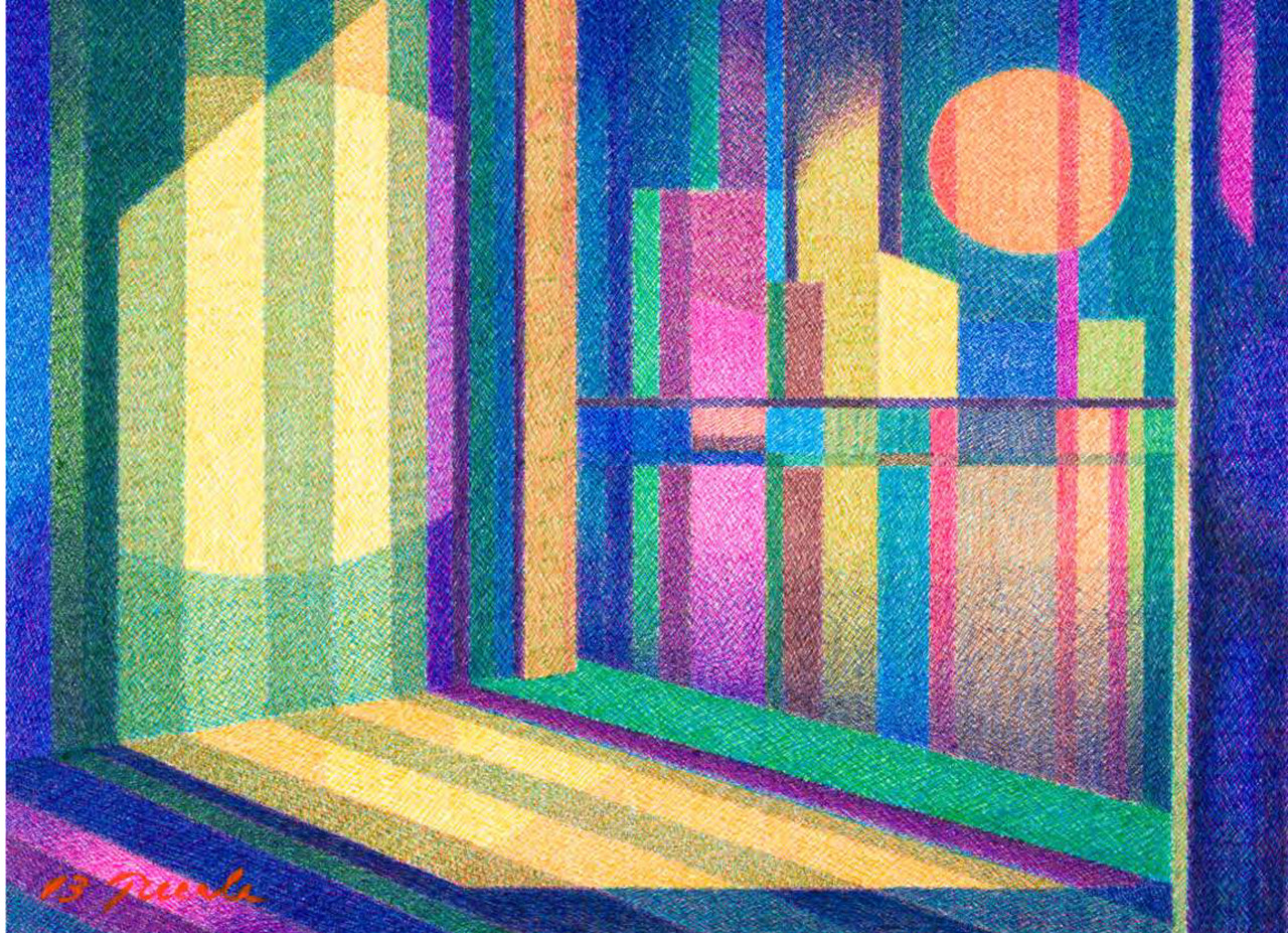 2013-02 풍경 _WaterscapePen and ink on paper, 29.5 x 22cm, 박병제 作