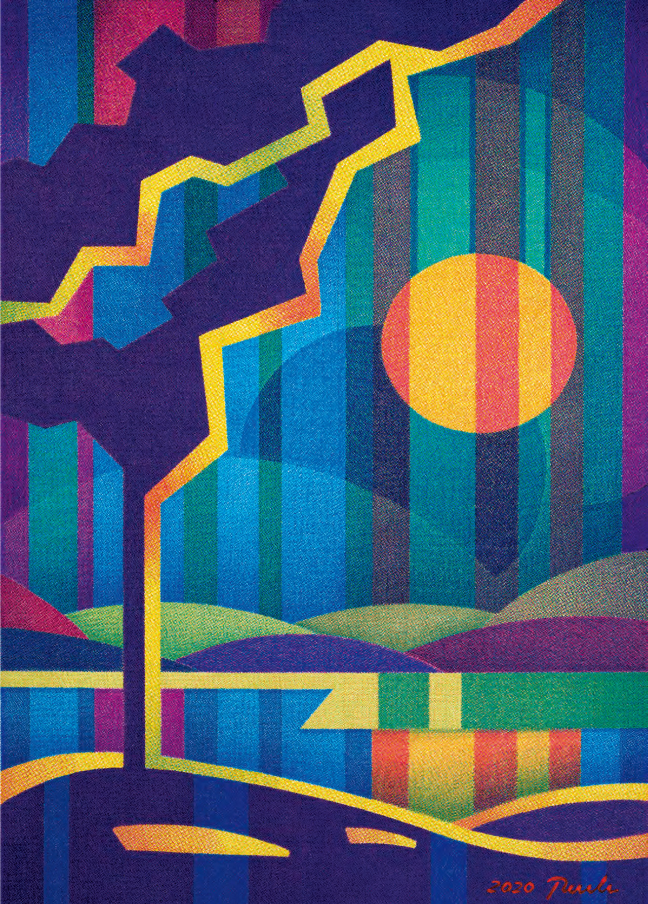 2020-06 풍경 _Waterscape Pen and ink on paper, 33 x 45cm, 박병제 作