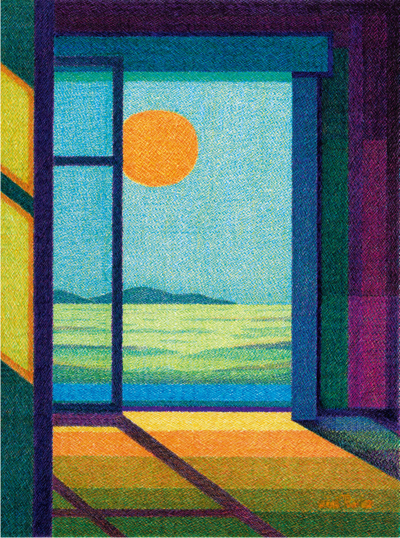 2023-01 전망 좋은 방 _A Room with a view Pen and ink on paper, 33 x 45cm, 박병제 作