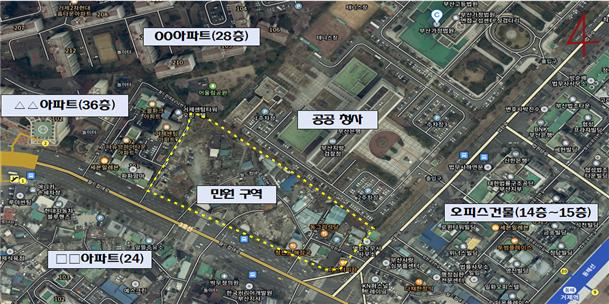 대상 위치 위성현황(자료제공=국민권익위원회)