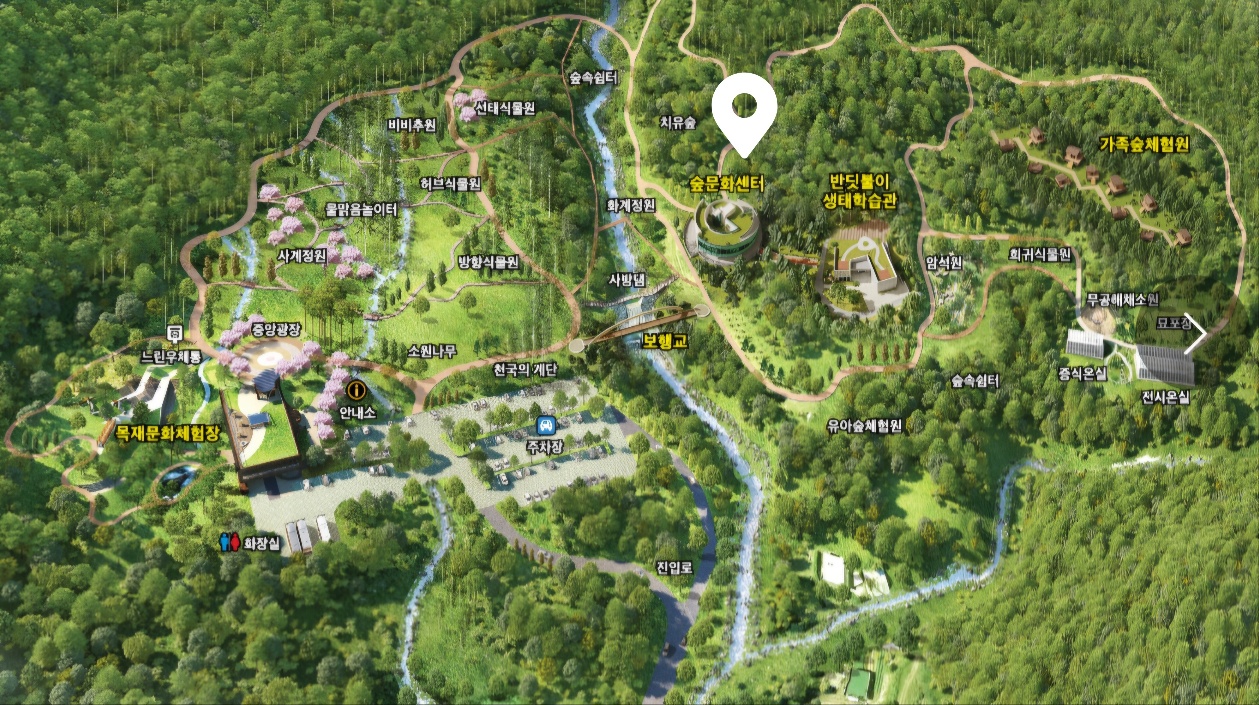 물맑음수목원 안내도(사진=남양주시 홈페이지)