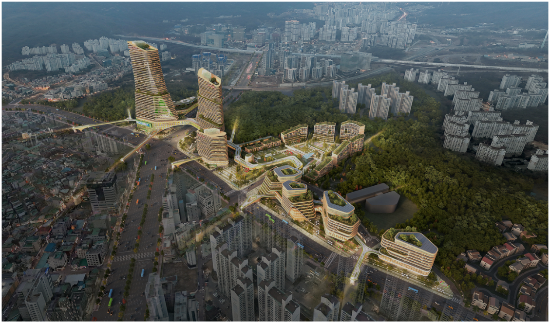 안양 인덕원 환승시설 디자인 공모 당선작(자료제공=행림종합건축사사무소)