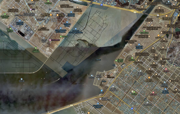 2008년 오이도 일대의 간척사업(출처=카카오지도)